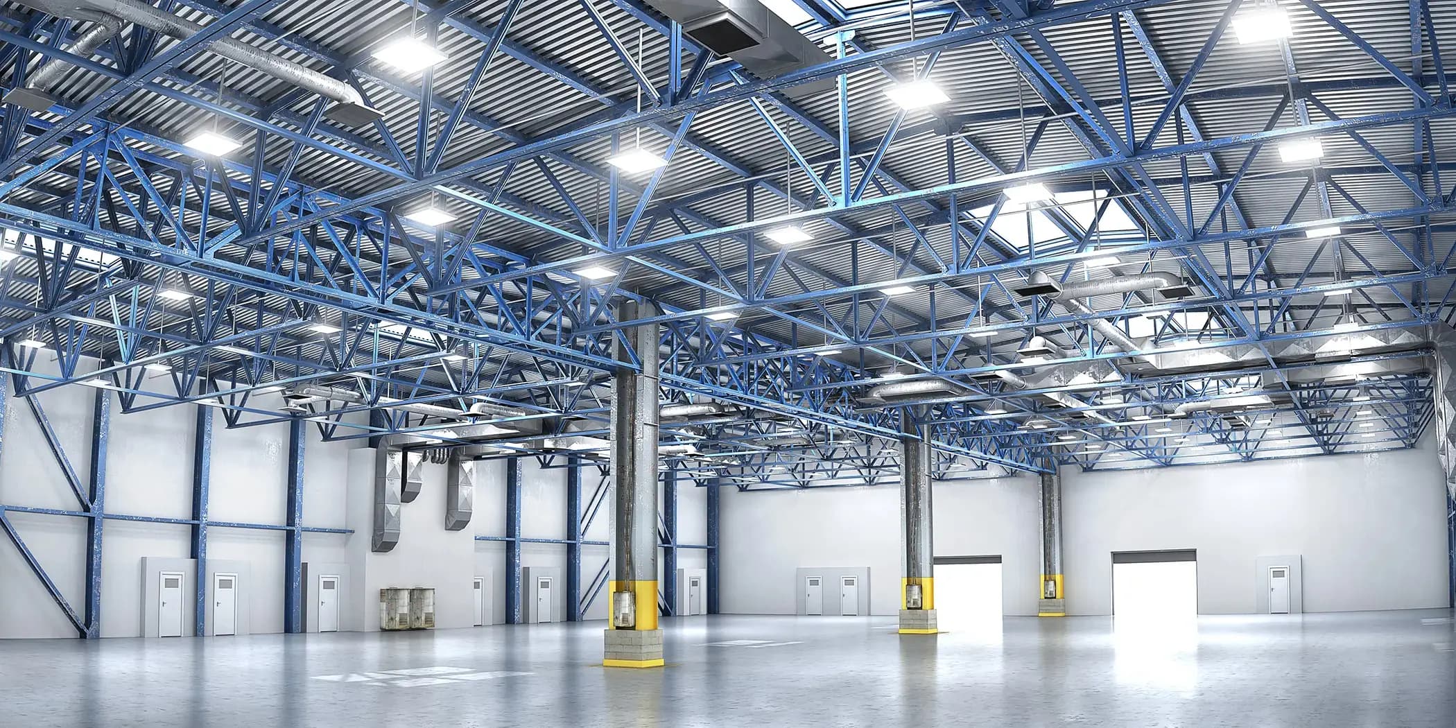Industrial facility with LED lighting